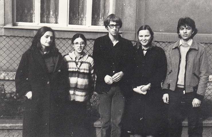 Gymnasium Radotín 1981 - B.L., Milena Grůšová, Jáchym Topol, Táňa M., Lukáš Marvan